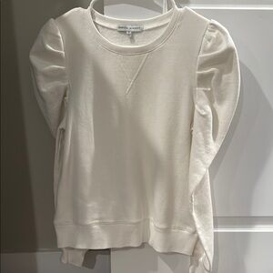 Rebecca Minkoff Ivory Puff Sleeve Sweatshirt